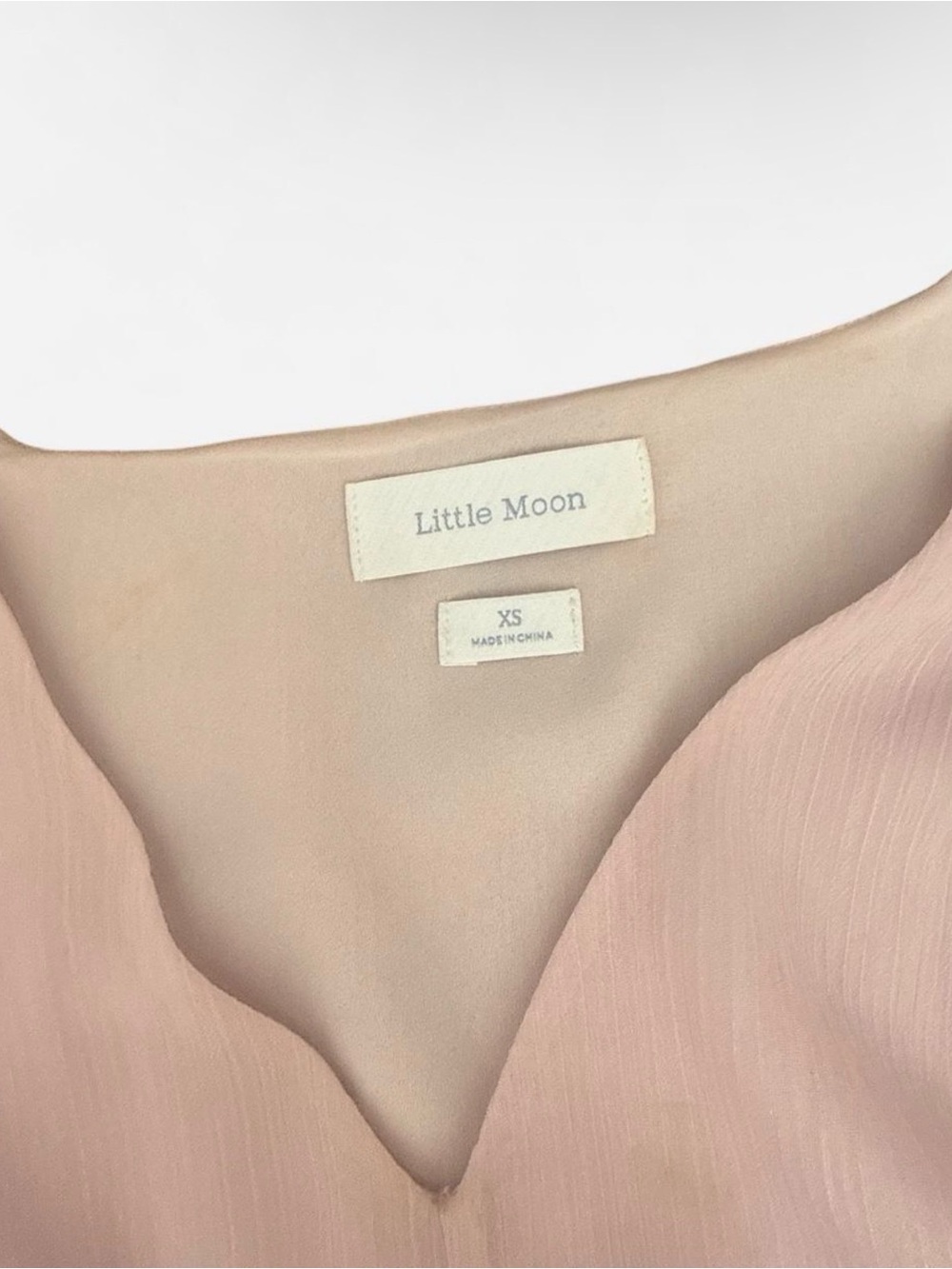 Aritzia Little Moon Blush Pink V-Neck Ruffle Dress - Picture 2 of 2